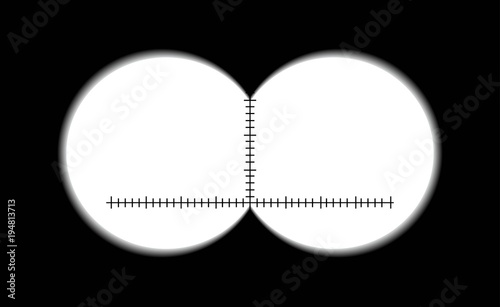 View binoculars with soft edges