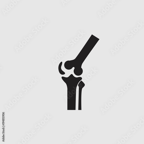 Knee joint sign vector illustration icon bone knee health human medical.
