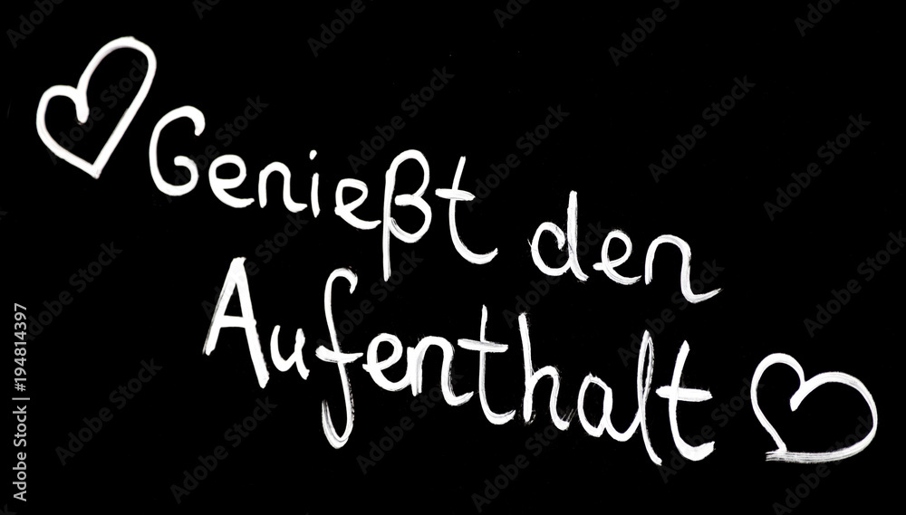 Genießt den Aufenthalt Begrüßung Genießt den Aufenthalt Begrüßung