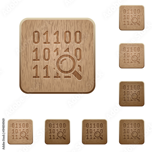 Code analysis wooden buttons