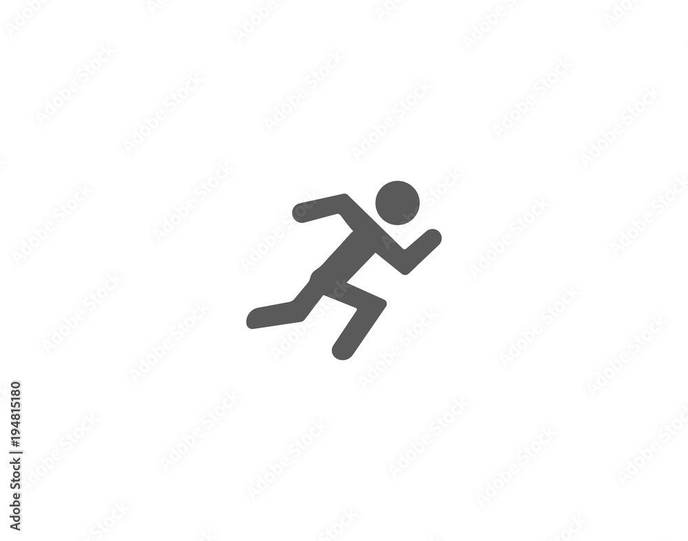 Athletic fast runner icon for sports or fitness designs Athletic fast runner icon for sports or fitness designs