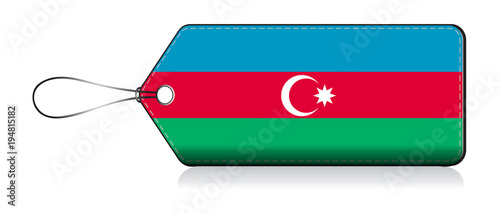 Azerbaijan flag leble, Made in Azerbaijan