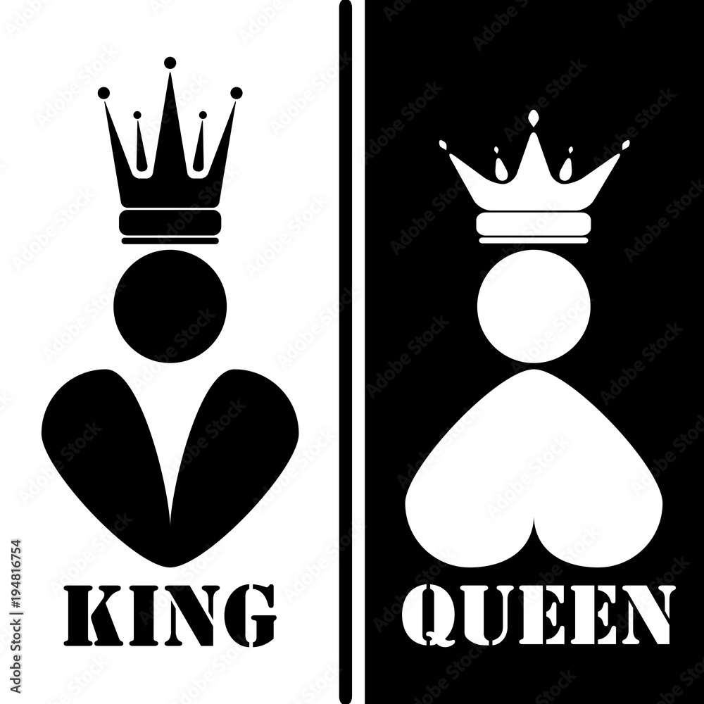 King and queen silhouette 23133650 Vector Art at Vecteezy