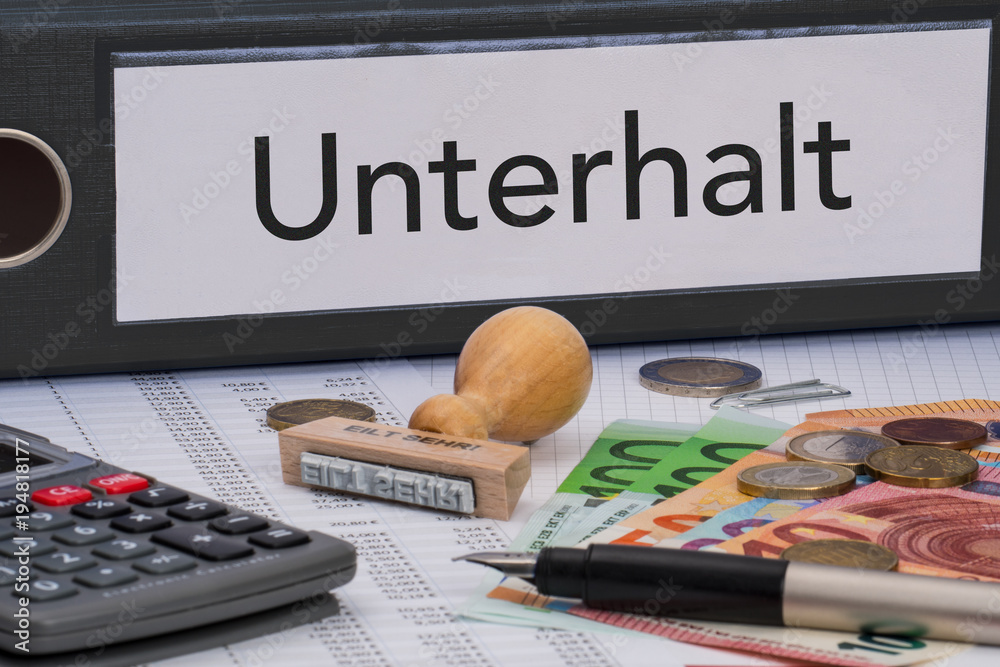 Wunschmotiv: Aktenordner (schwarz) mit Beschriftung Unterhalt #194818177
