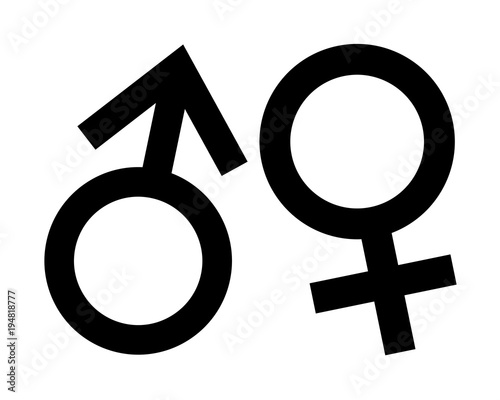 Gender symbol icon pictogram vector 
