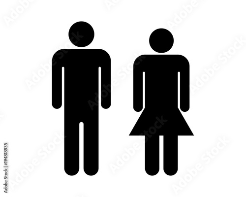 Man and woman icon pictogram vector  photo