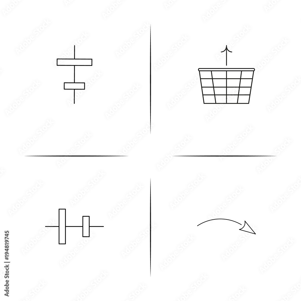 Web linear simple vector icon set.Outline icons