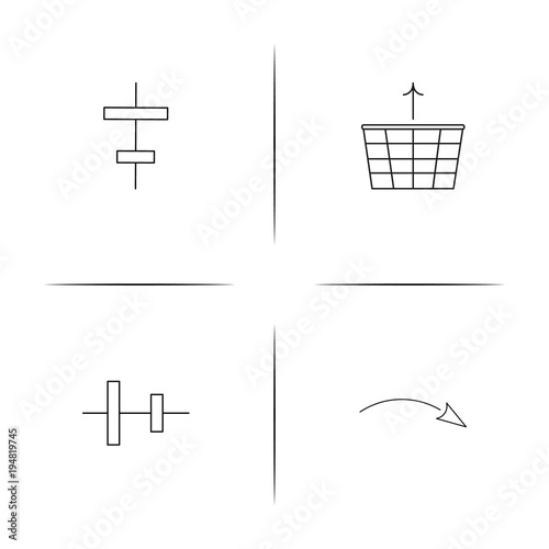 Web linear simple vector icon set.Outline icons