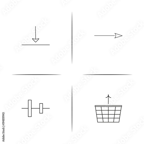 Web linear simple vector icon set.Outline icons