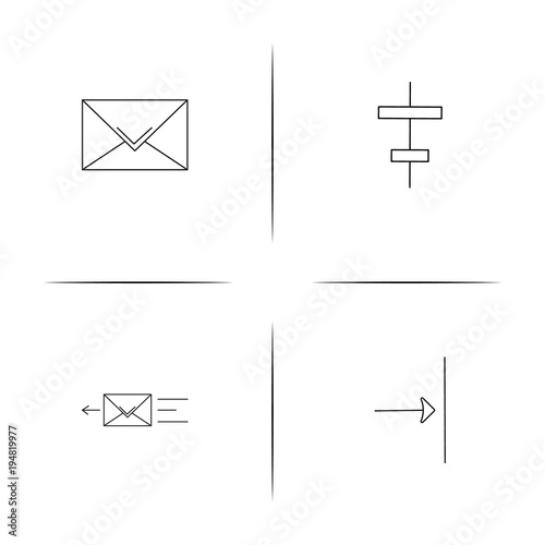 Web linear simple vector icon set.Outline icons