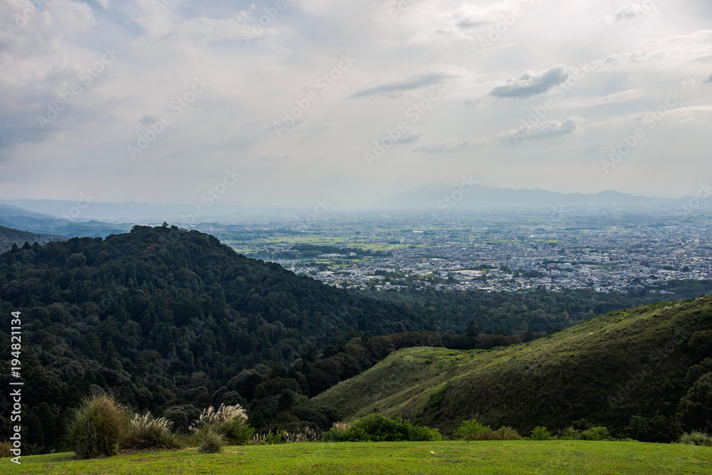 Fototapeta premium 奈良若草山山頂からの景色