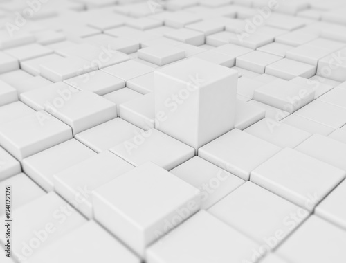 Variation of white 3d cubes © Jezper