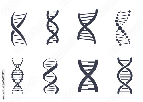 Collection of DNA Deoxyribonucleic Acid Chain Logo