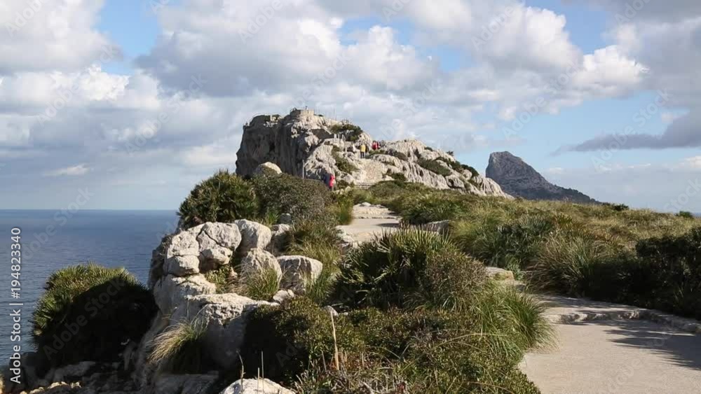 Cliff Footpath in Formentor, Majorca, Spain Cliff Footpath in Formentor, Majorca, Spain