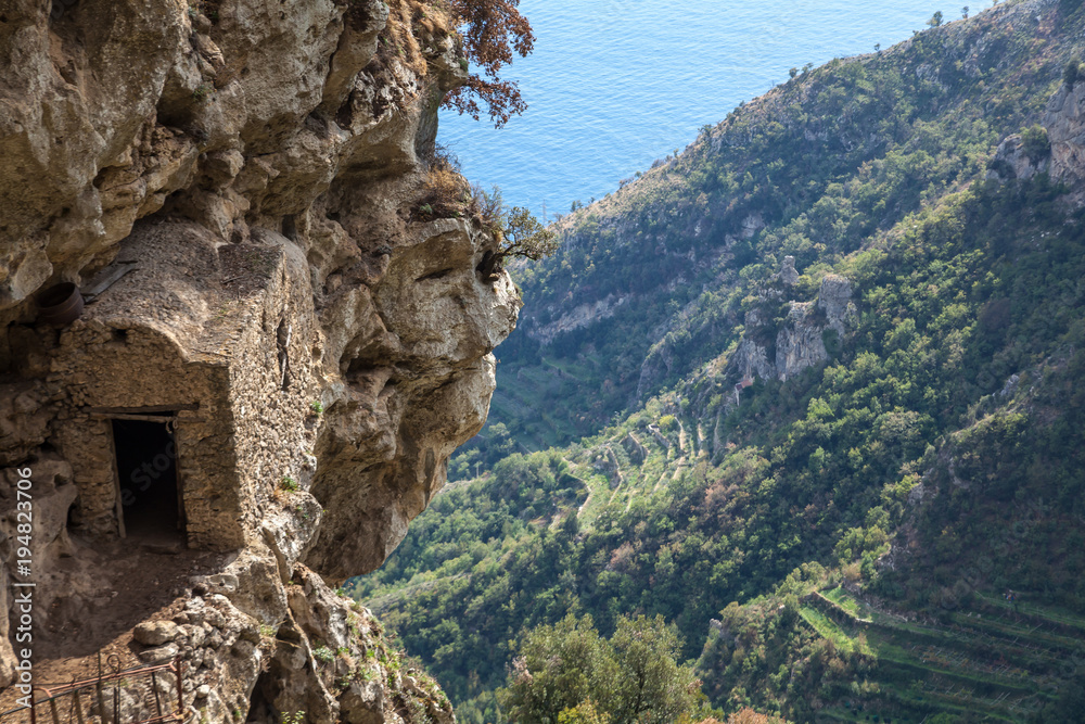 Part of Sentiero degli dei (Path of the Gods) from Agerola to Positano village