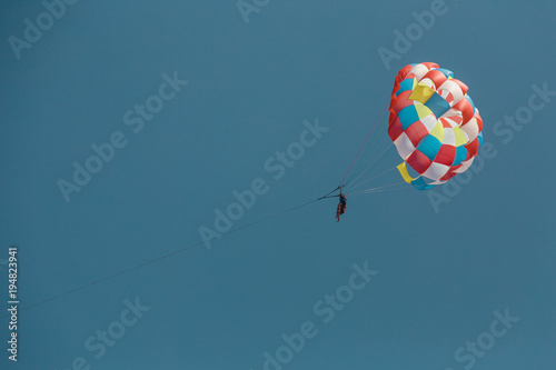 Playa de muro majorca spain parasailers in the air