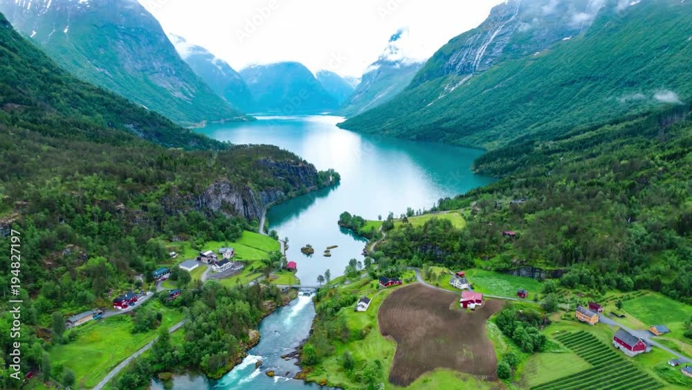 lovatnet lake Beautiful Nature Norway.