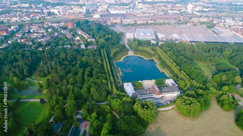 City Municipality of Bremen Aerial FPV drone footage. Bremen is a major cultural and economic hub in the northern regions of Germany. photo