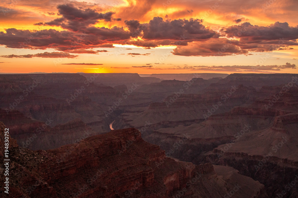 Sunset at Hopi Point in Grand Canyon National Park, Arizona