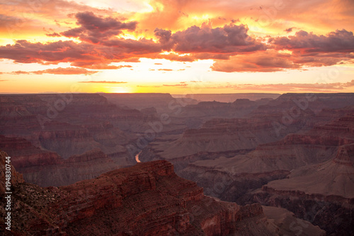 Sunset at Hopi Point in Grand Canyon National Park, Arizona