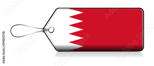 Bahrain flag label, Label of product made in Bahrain