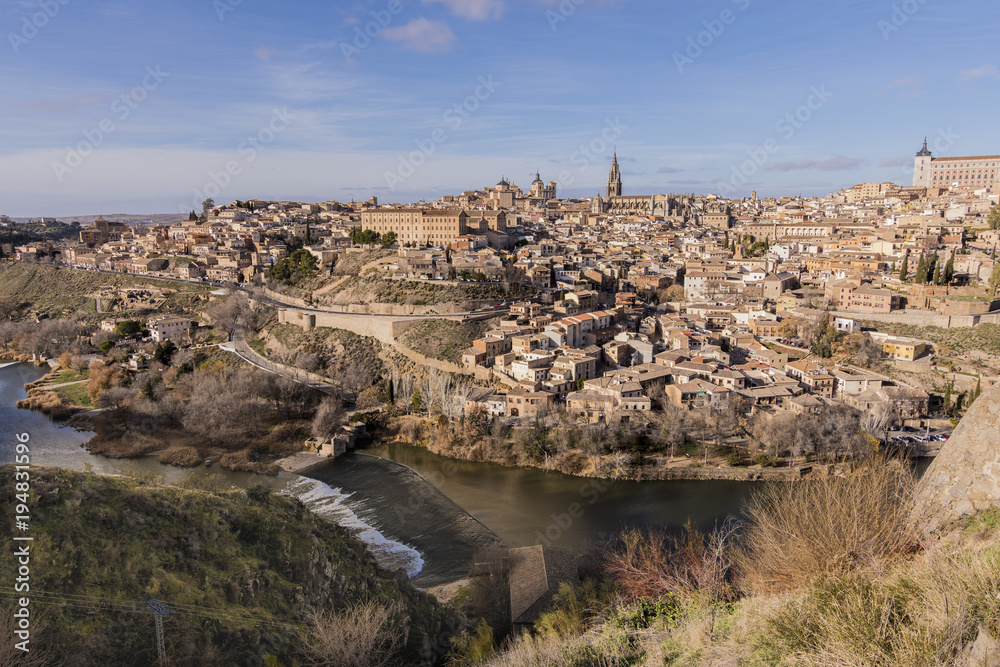 Panoramic view of the city of Toledo Spain
