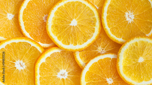 Orange background. citrus fruit. Orange slices texture. Healthy food concept