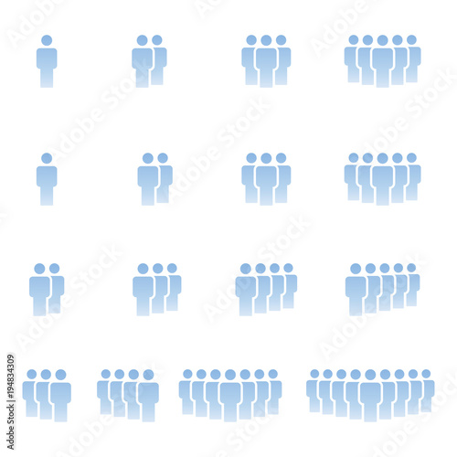 People Icons   Person work group Team Vector