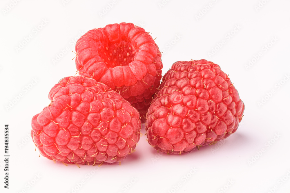 Three raspberries Three raspberries