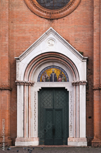 Beautiful door of a church in Bologna, Italy © Ungureanu