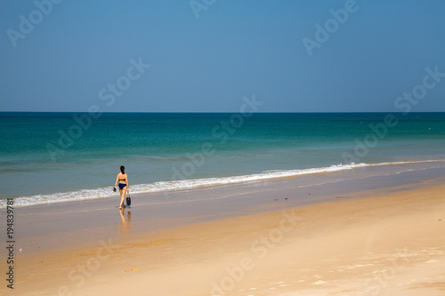Girl on Hat Na Tai (Natai) beach