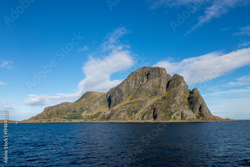 Alden island in Askvoll Municipality western Norway. The island is most notable for its magnificent 460-metre tall mountain called "Norskehesten".  © bphoto