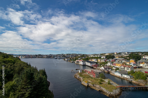 The city of Kristiansund, Norway. Kristiansund is a city and municipality in the Nordmore district on the western coast of Norway.  © bphoto