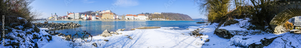 winterliches Stadtpanorama von Passau