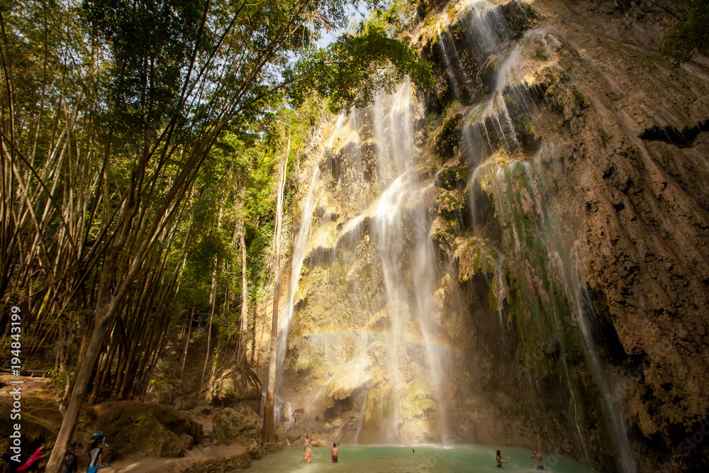 Fototapeta premium Tumalog waterfall on Sebu island, Philippines