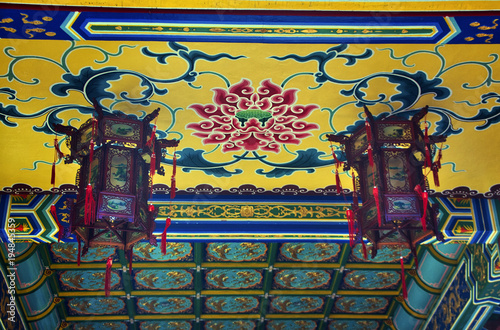 Canvas Print Detail vom Chinesischen Tempel Kuala Lumpur