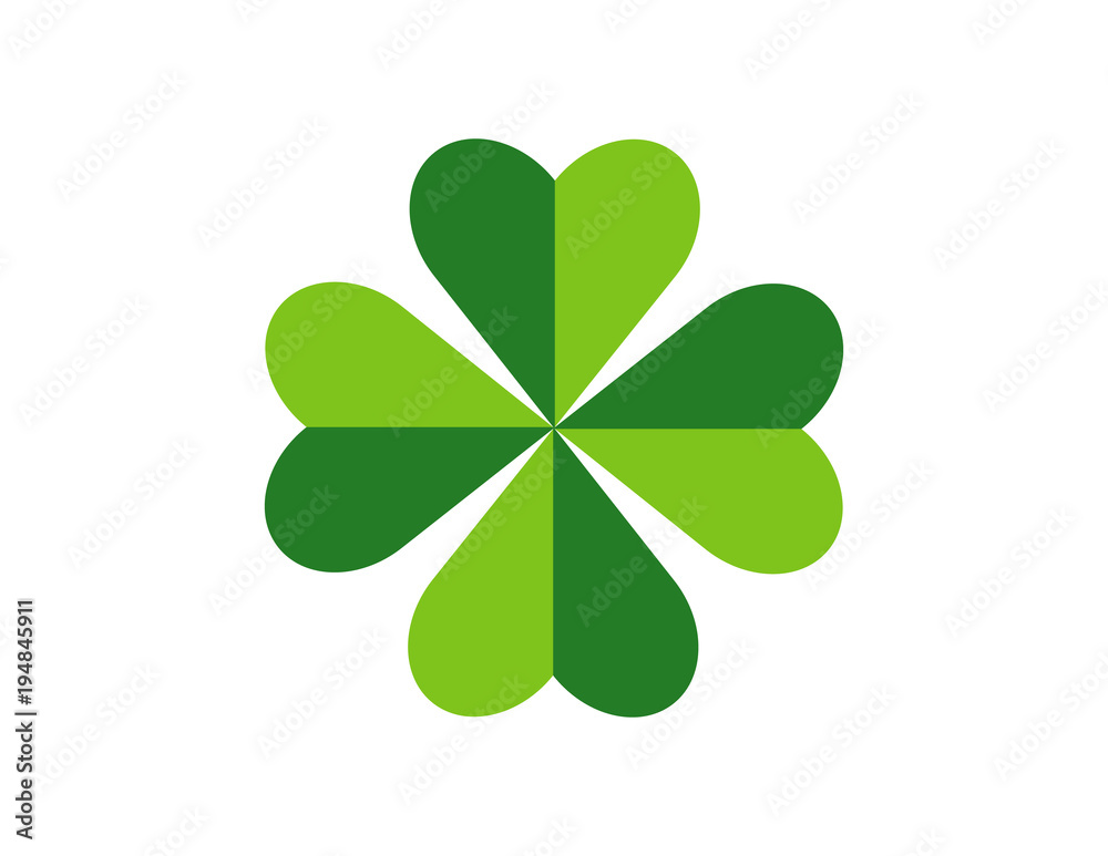four leaf clover two colour