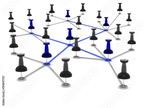 Concept network on white ba...