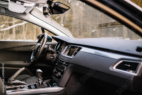 Modern car interior background. © VAKSMANV