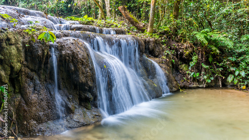 Fototapeta Naklejka Na Ścianę i Meble -  Pu Kang waterfall in the forest Chiang Rai province Thailand.