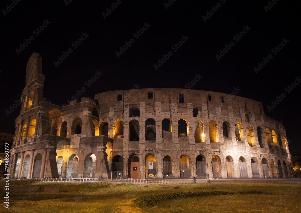 Rome Colosseo at night