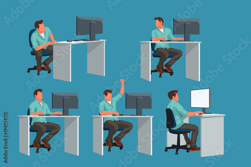 office worker set