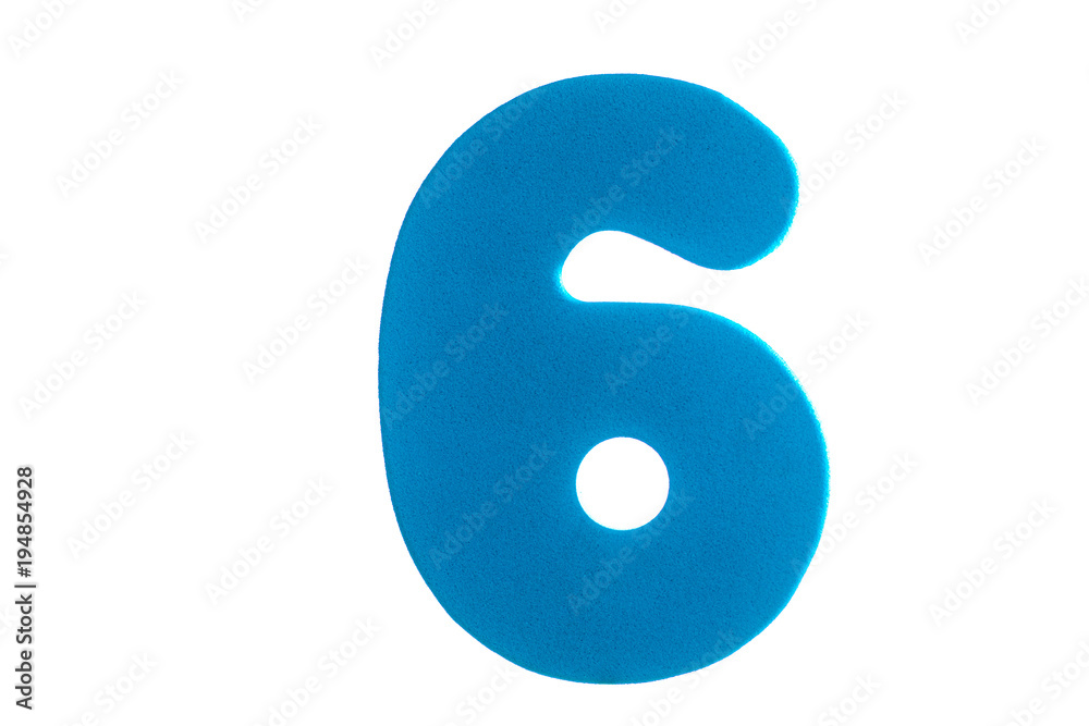 figure six of a textured blue color on a white background figure six of a textured blue color on a white background
