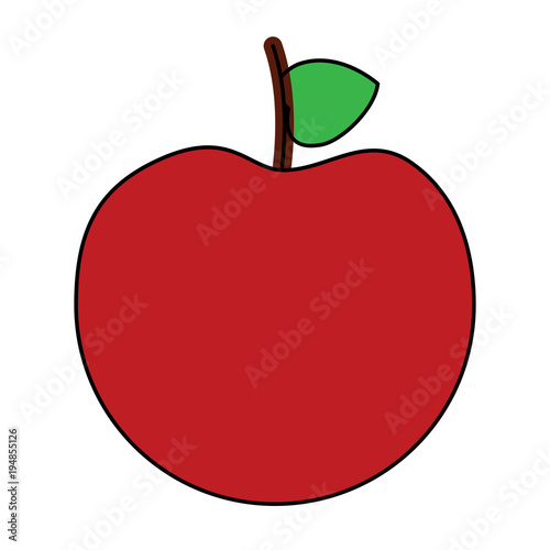 fresh tasty fruit apple nutrition diet vector illustration 
