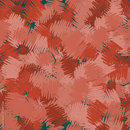 A seamless pattern of roughly shaded colorful doodles