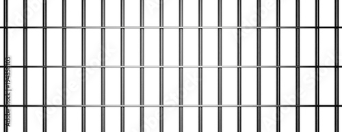 Принти на полотні Prison, jail bars on white background, banner. 3d illustration