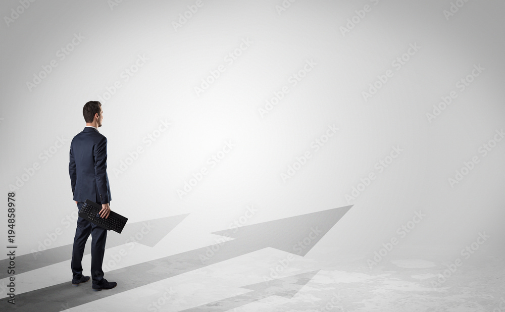 Obraz premium Man on the direction of success