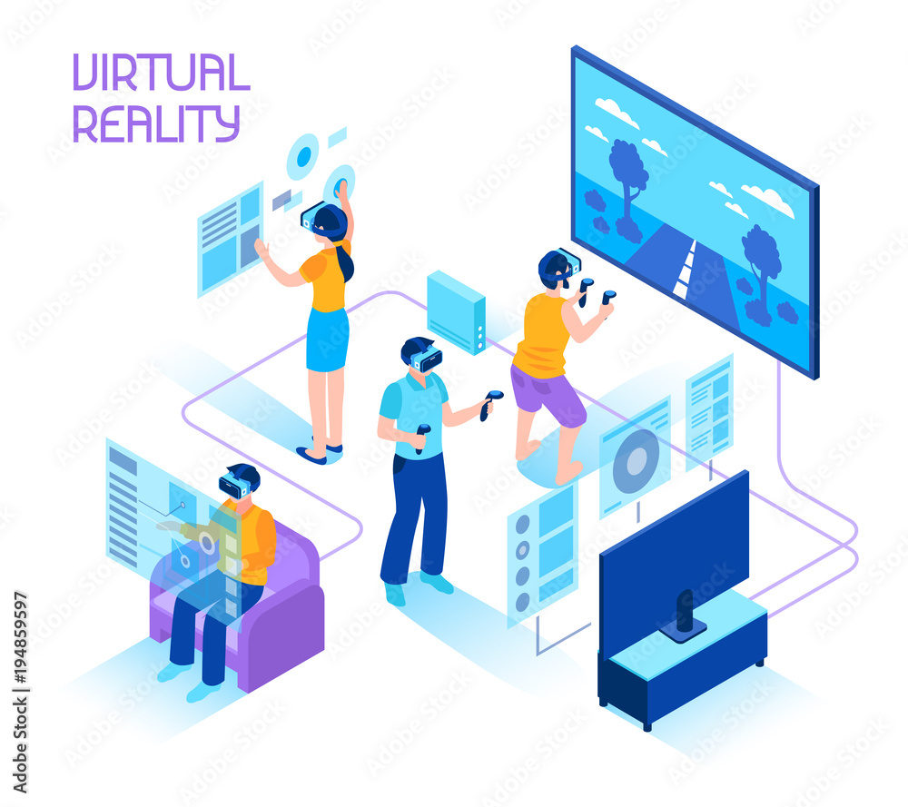 Virtual Reality Isometric Composition Virtual Reality Isometric Composition