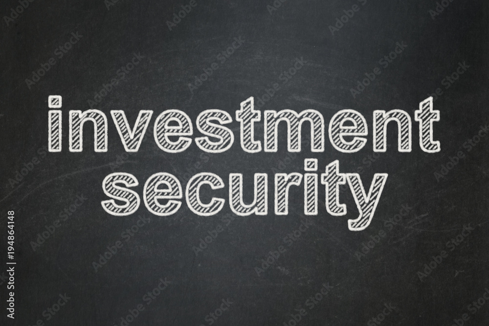 Fototapeta premium Security concept: text Investment Security on Black chalkboard background
