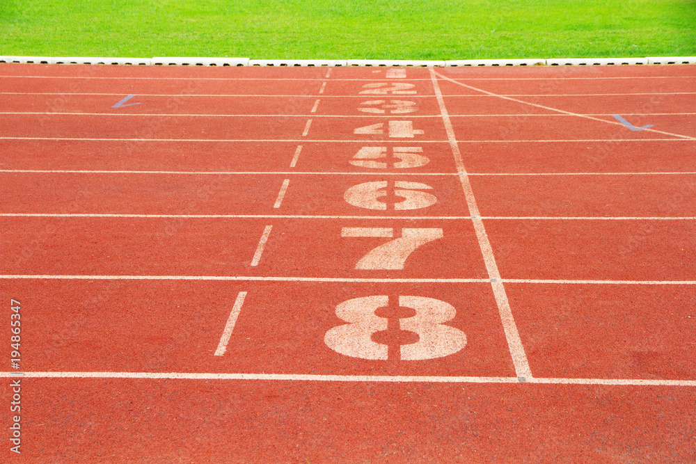 Empty running track background 